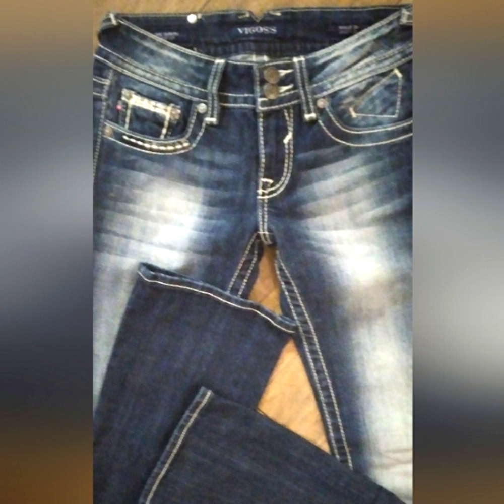 Brand new never worn vigoss size (w 24 L 33) Dublin bootcut. Dark wash